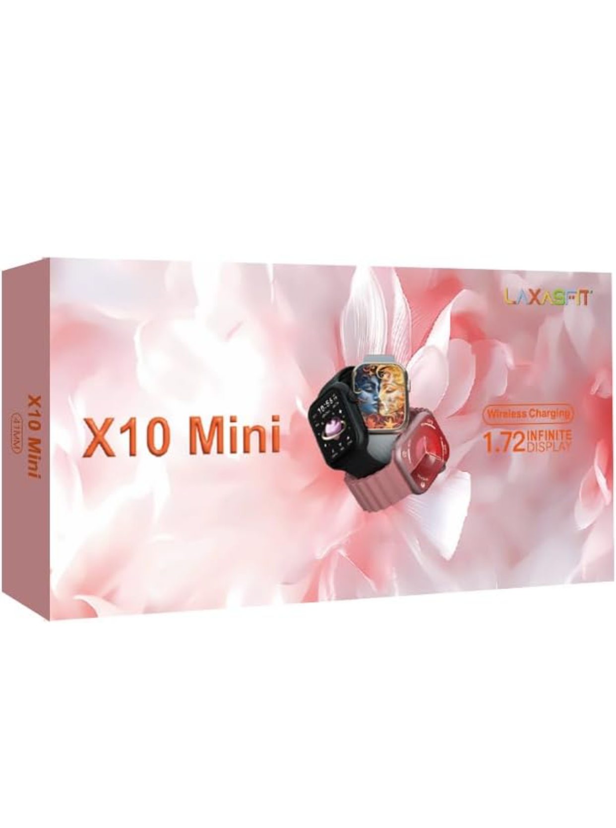 X10 ladies Mini Smartwatch – very small watch 1.72 Infinite Display, Sleek & Compact Design, Advanced Fitness & Health Tracking, Heart Rate Monitor, Stylish & Comfortable All-Day Wear (Pink/Black)