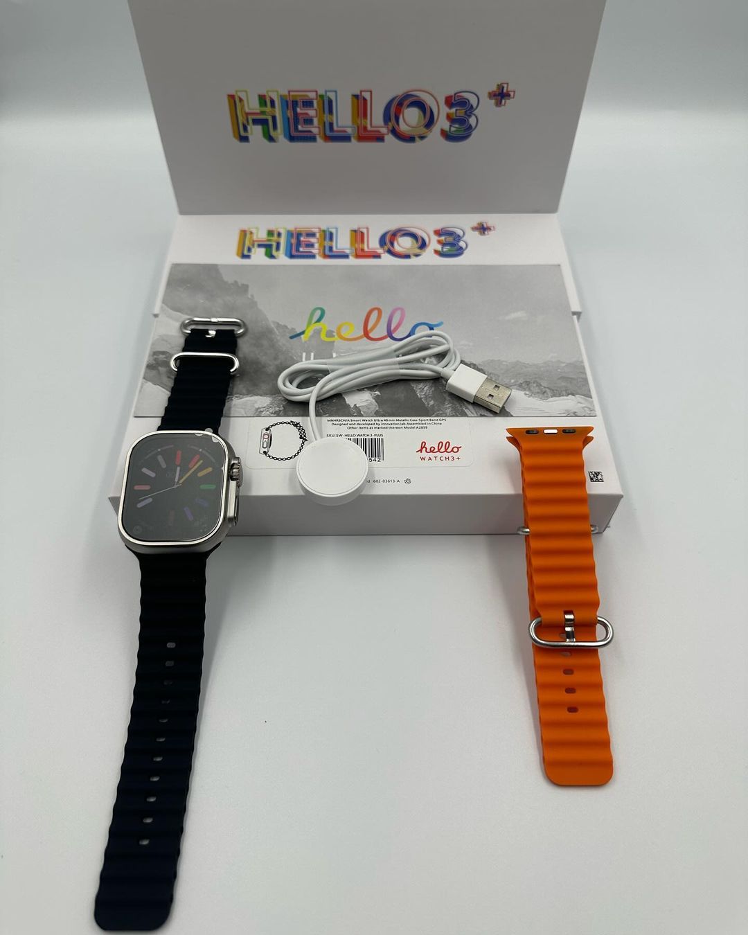 Hello Watch 3 Plus Ultra Smart Watch Men AMOLED NFC Compass Smartwatch Always on Display 4GB ROM Local Music for Android IOS New Hello watch 3 +