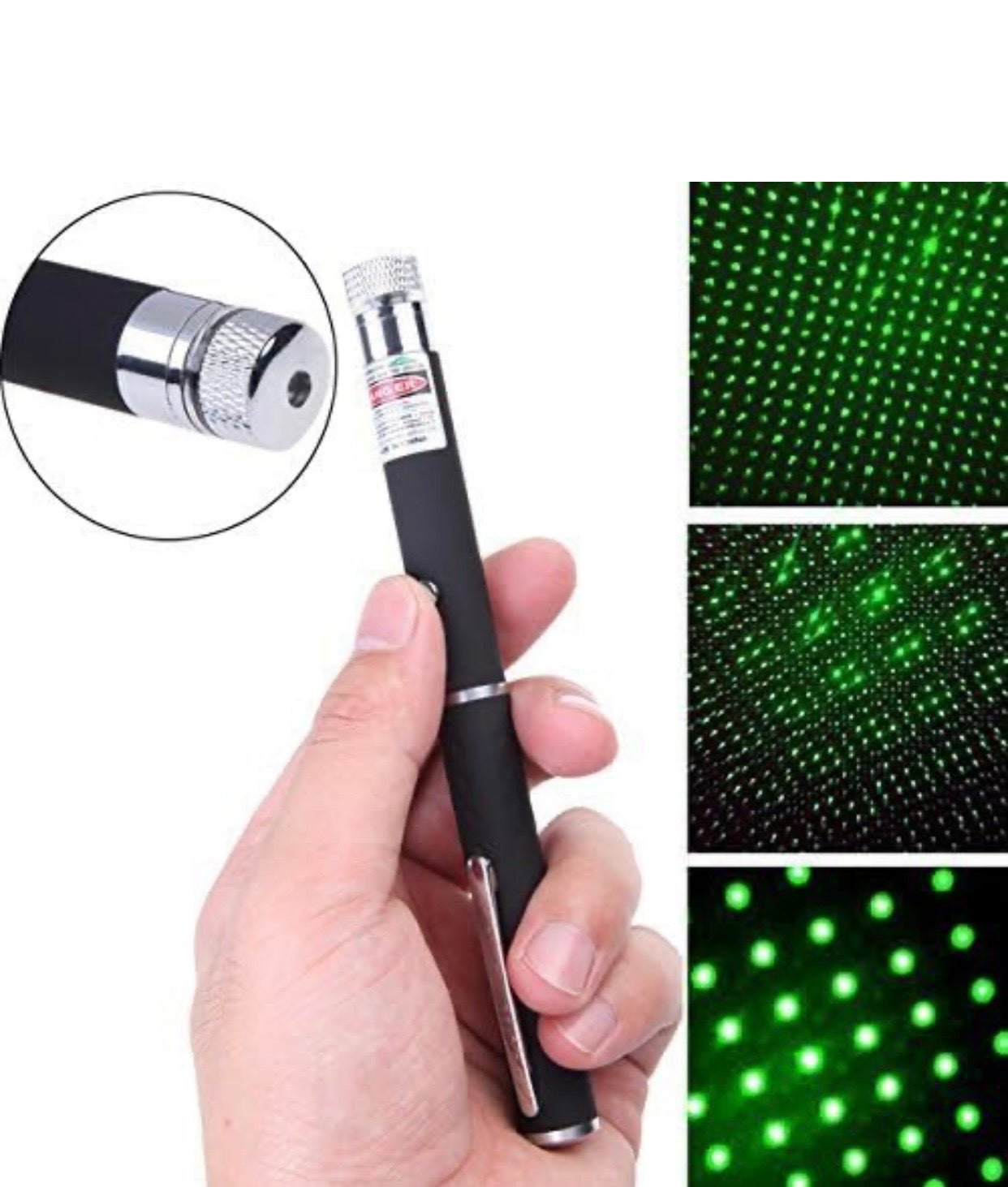 Green USB Rechargeable Laser Light ! Laser Pointer | Long Range Powerful Laser Light | Adjustable Mode Disco Light for Room ! 2000 Mtrs Laser Pen ! Suitable for Camping, Hiking (Green)