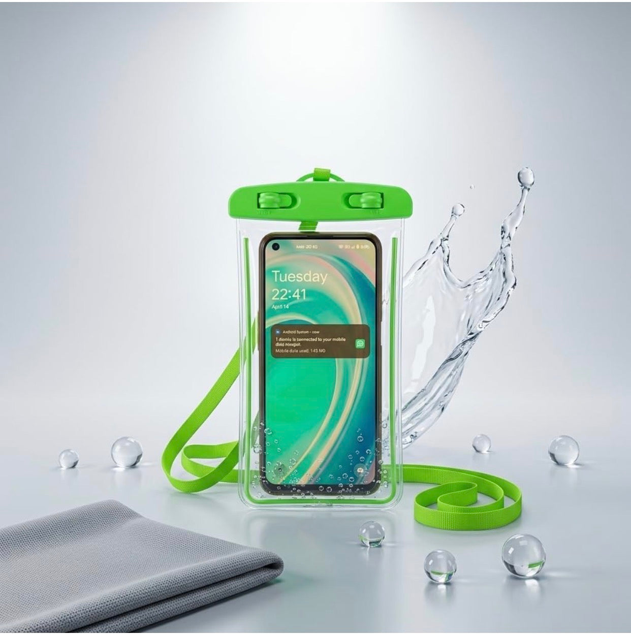 PREMIUM WATERPROOF MOBILE COVER WITH NECK STRAP 💧📱