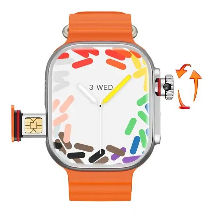 S12 Ultra SIM card android 4G smartwatch Rotating 360Camera 2GB