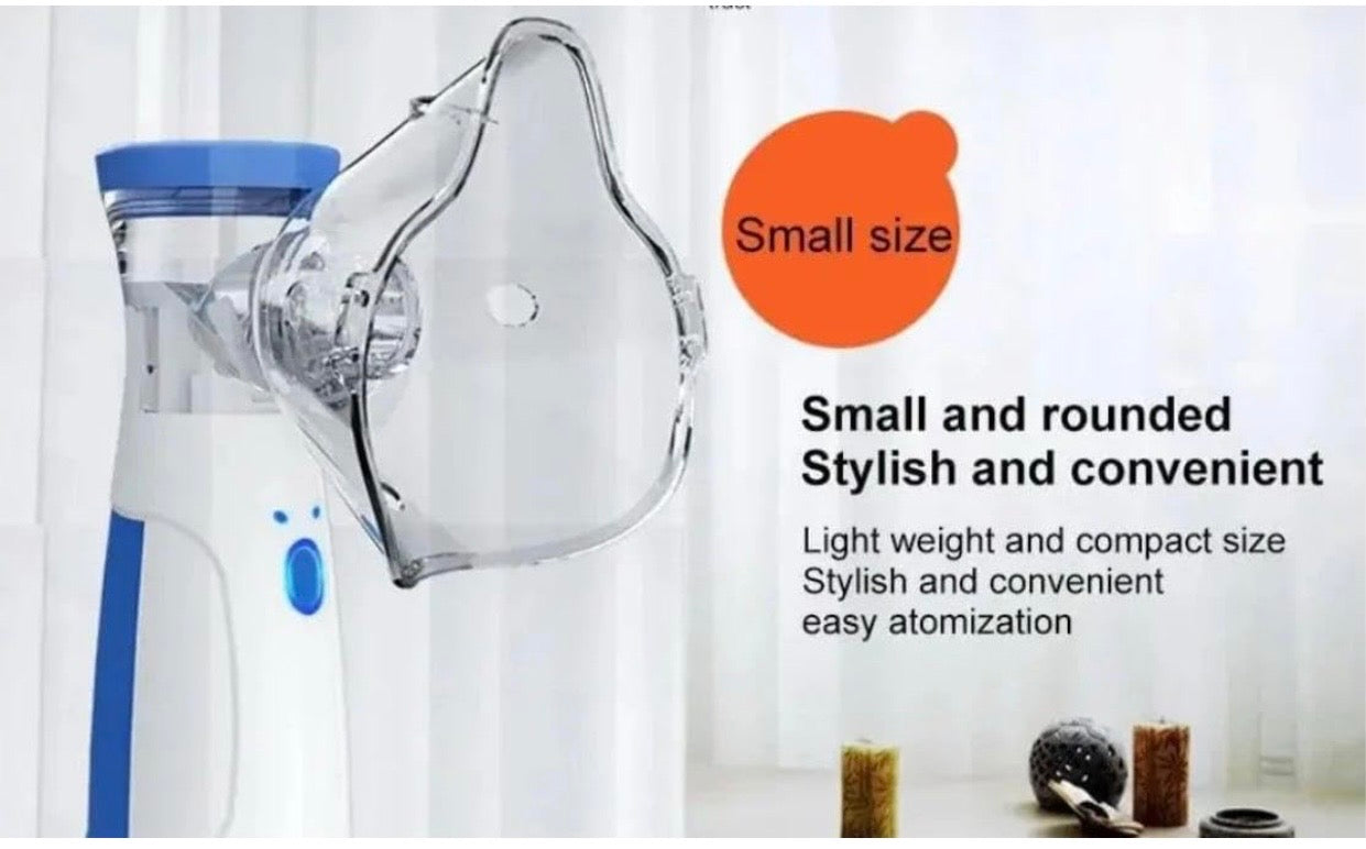 Portable Mesh Nebulizer Handheld, One Touch Operation, No Noise, High Nebulization Rate, Personal Inhalers For Breathing Problems Lightweight, Travel Friendly For Adults & Kids