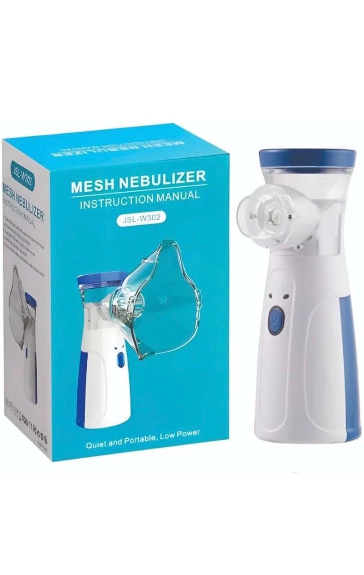 Portable Mesh Nebulizer Handheld, One Touch Operation, No Noise, High Nebulization Rate, Personal Inhalers For Breathing Problems Lightweight, Travel Friendly For Adults & Kids