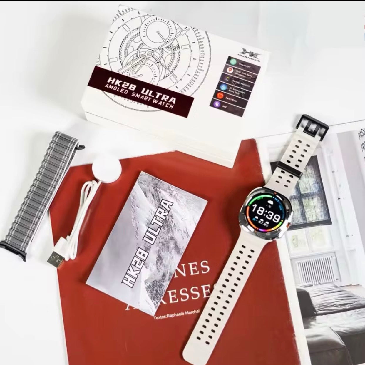 HK28 Ultra Smartwatch - AI-Powered, Bluetooth Calling, AMOLED Display