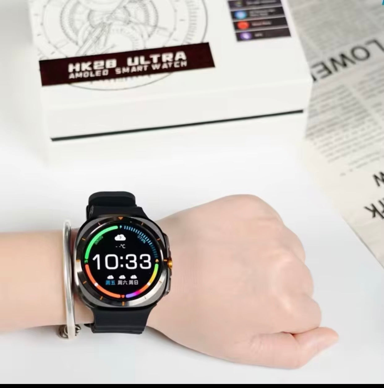 HK28 Ultra Smartwatch - AI-Powered, Bluetooth Calling, AMOLED Display