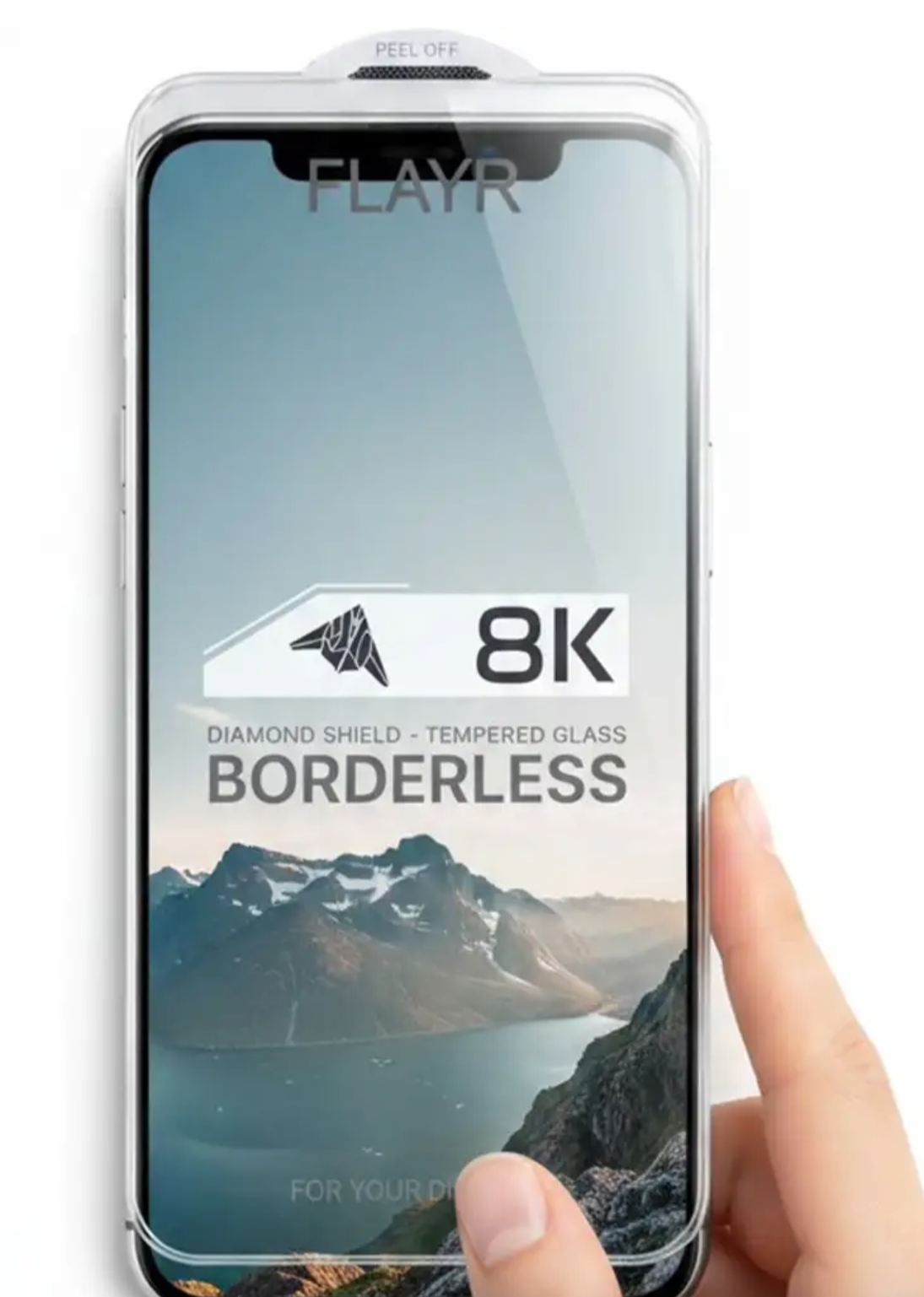 Edge To Edge Tempered Glass for APPLE IPHONE 8K BORDERLESS SUPER CURVED TEMPERED GLASS FOR IPHONE | HD CLEAR | FULL SCREEN PROTECTION