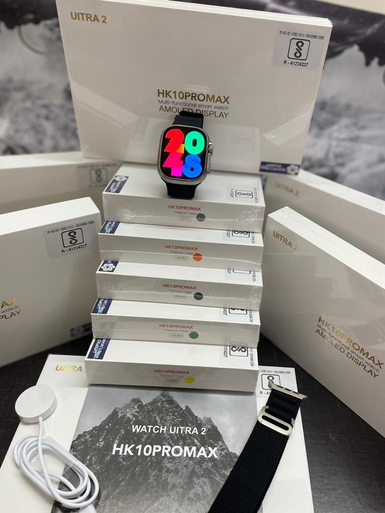 HK10 Pro Max Ultra 2 SmartWatch 2.02" Amoled 60Hz Display With IP68 Waterproof Wireless Charging Bluetooth Call NFC Smartwatch For Android And IPhone