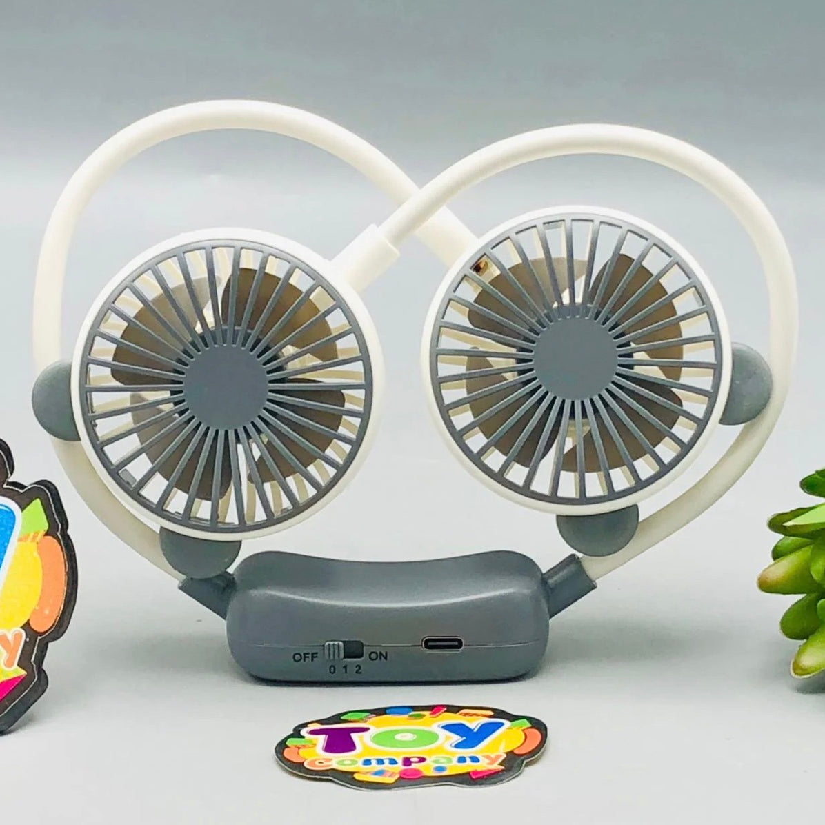Rechargeable Two Wind Speed Neck Fan