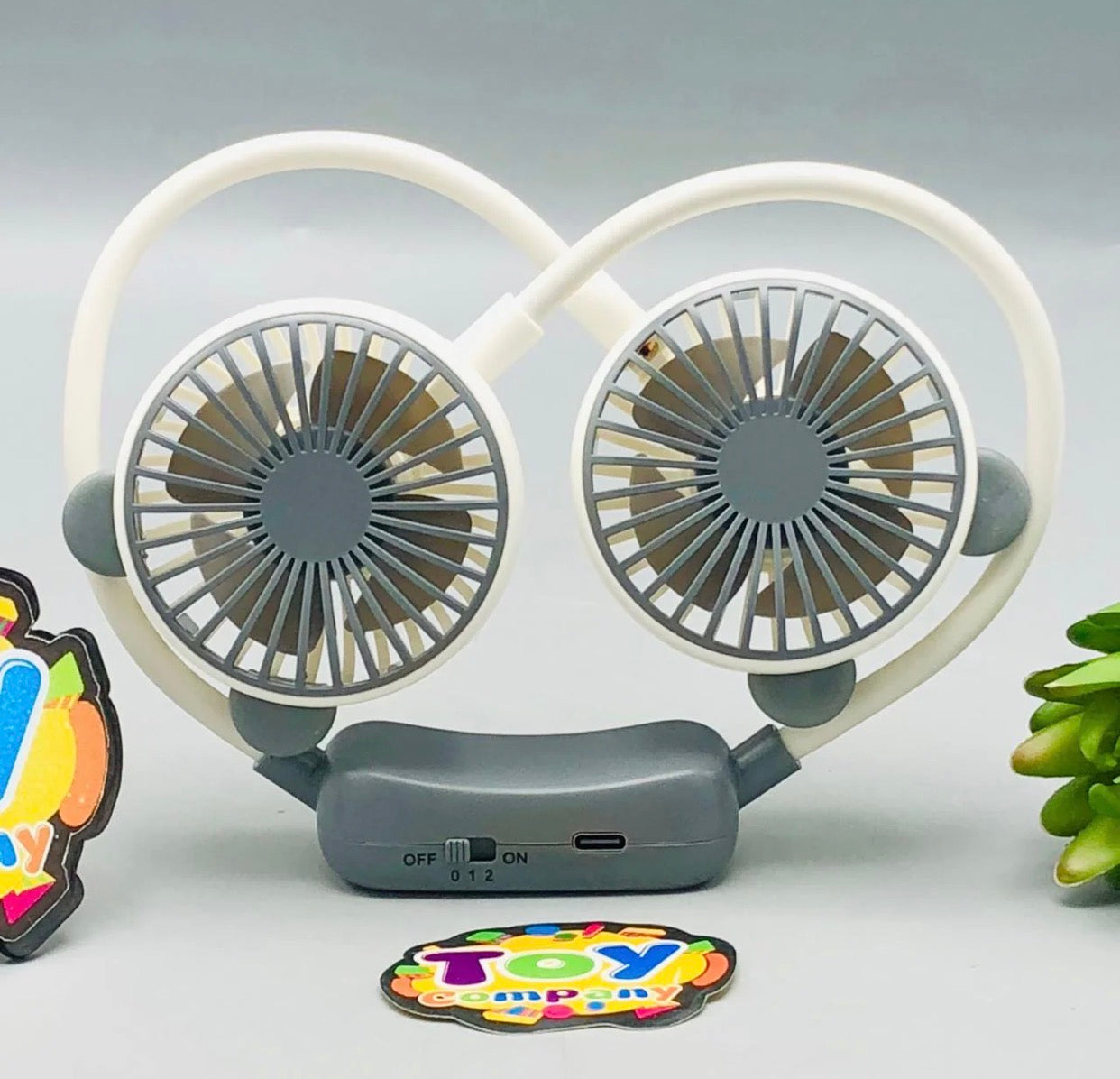 Rechargeable Two Wind Speed Neck Fan