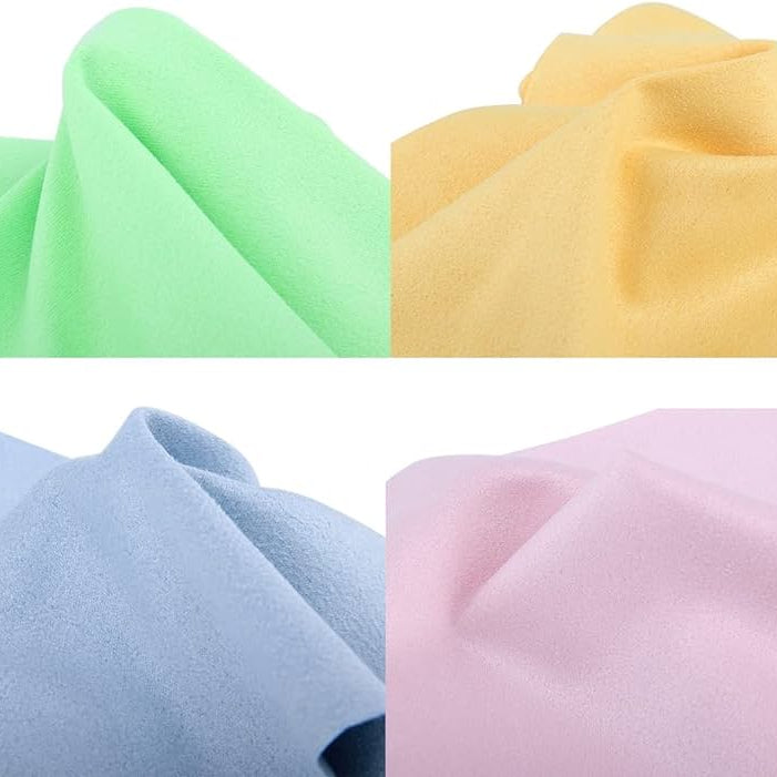 Microfiber Cleaning Cloths for Eyeglasses, Camera Lens, Cell Phones, Laptops, LCD TV Screens and More Electronics (6 x 7 Inch) (Multicolor) (Pack of 5)
