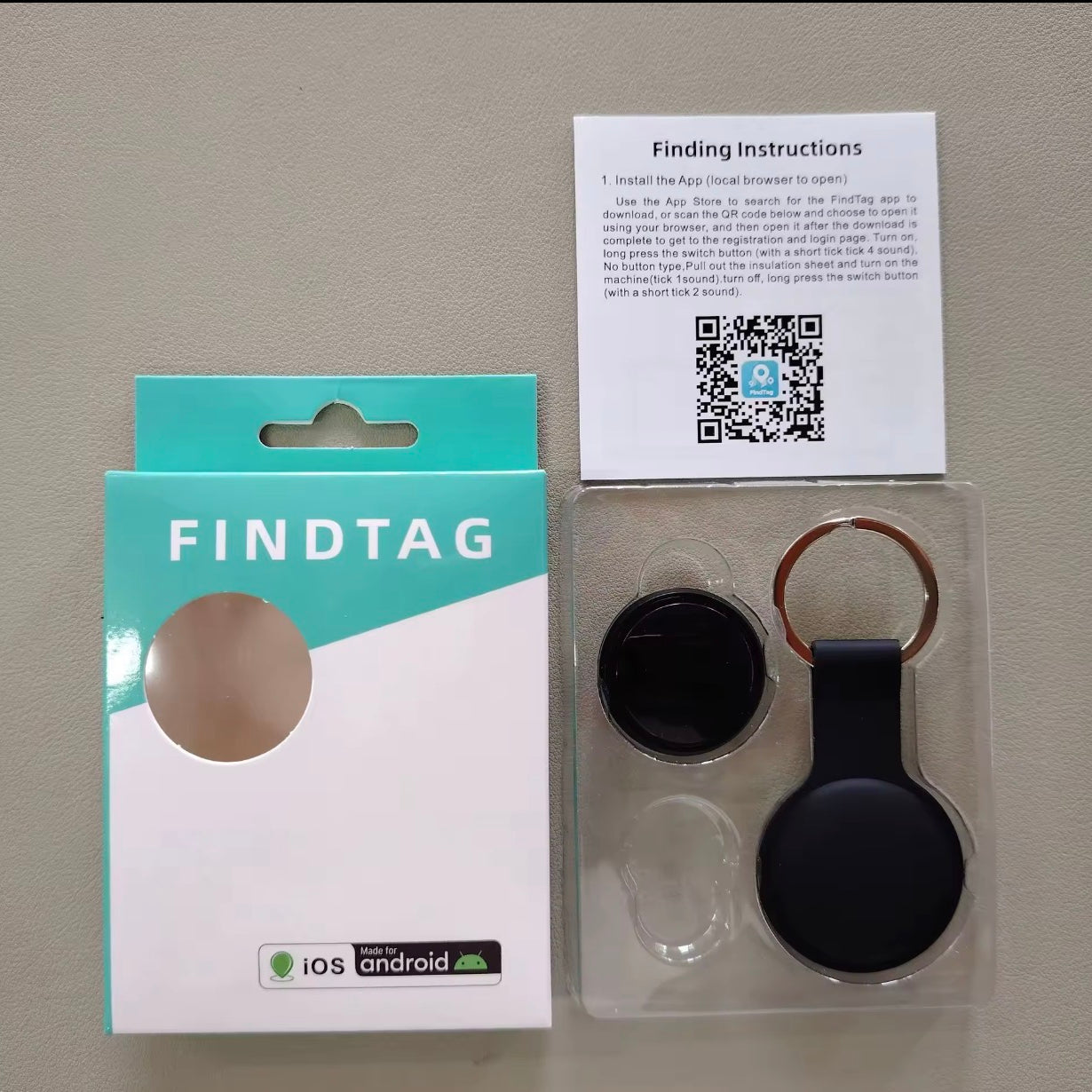 Find tag Item Finder with Key Chain, Smart Item Locator for Keys, Bags, Luggage, Pet, Battery Included Sualio tag