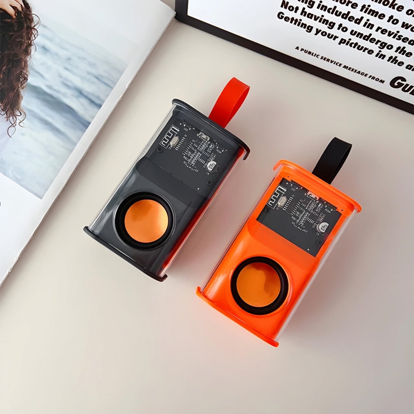 Transparent Mecha Wireless Bluetooth Speaker Portable Mini Subwoofer Support 3D Surround Sound TWS Series Audio Loudspeaker