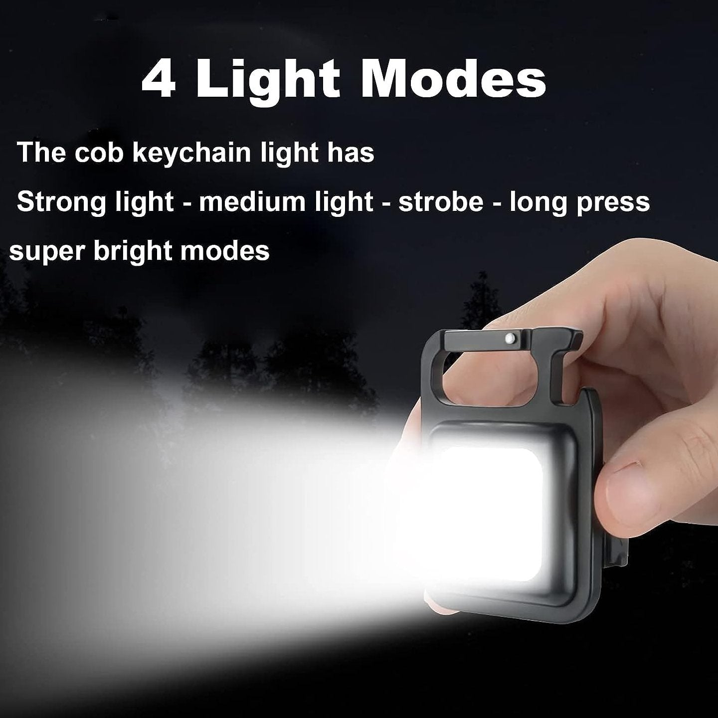 Mini COB Keychain Light 3 Modes USB Rechargeable Work Lights Multifunctional Hiking Camping Portable Lamp Magnet Torches Lamps