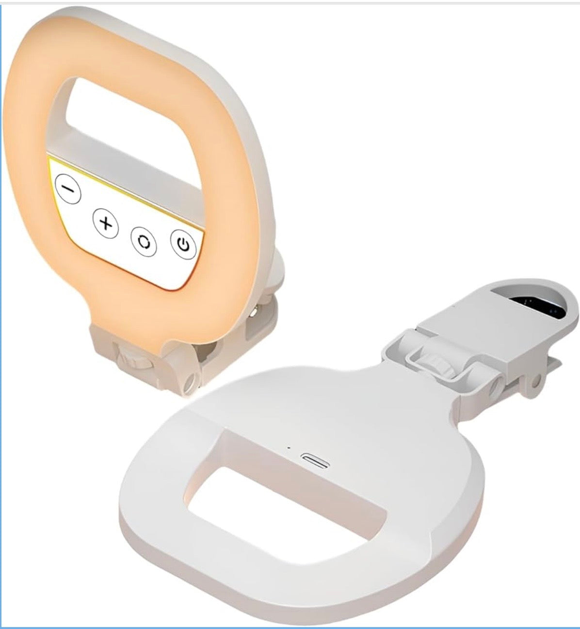 W60 clamp mini Fill Light Phone Selfie Ring Light Three Colors Mode Phone Laptop Camera Photography Video Light for Live Make up Selfie Beauty