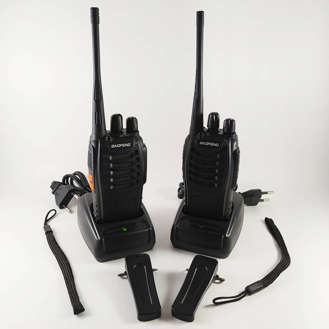BaoFeng BF-888S Walkie Talkie 2 Way Radio Long Range (Black, 2 Pieces)