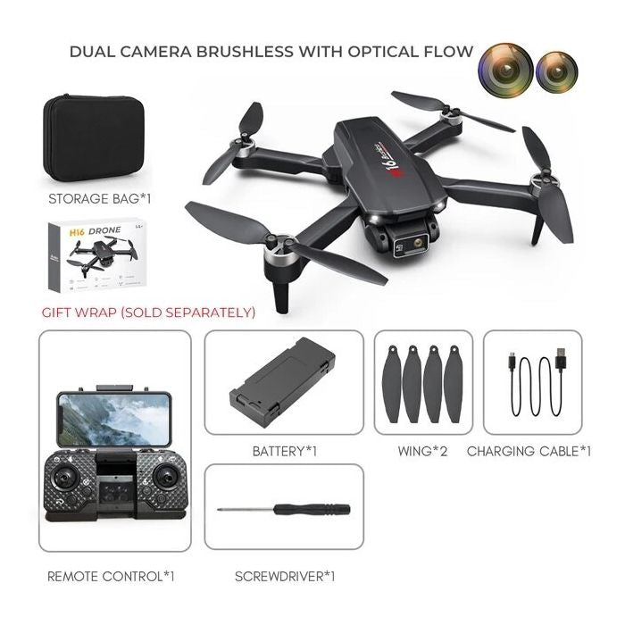 H16 R C Foldable Wifi 360° rotate Camera Drone rjmobile01