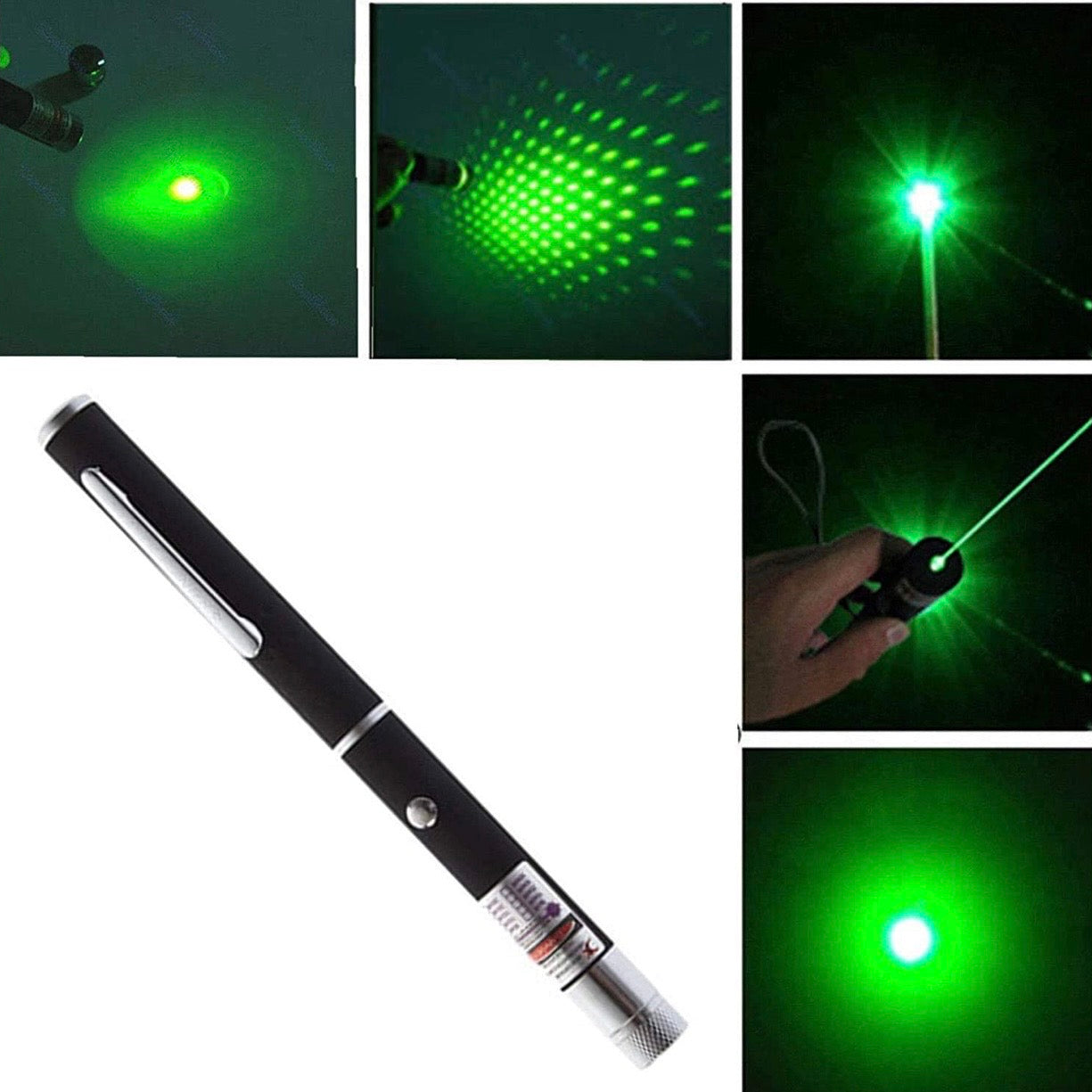 Green USB Rechargeable Laser Light ! Laser Pointer | Long Range Powerful Laser Light | Adjustable Mode Disco Light for Room ! 2000 Mtrs Laser Pen ! Suitable for Camping, Hiking (Green)