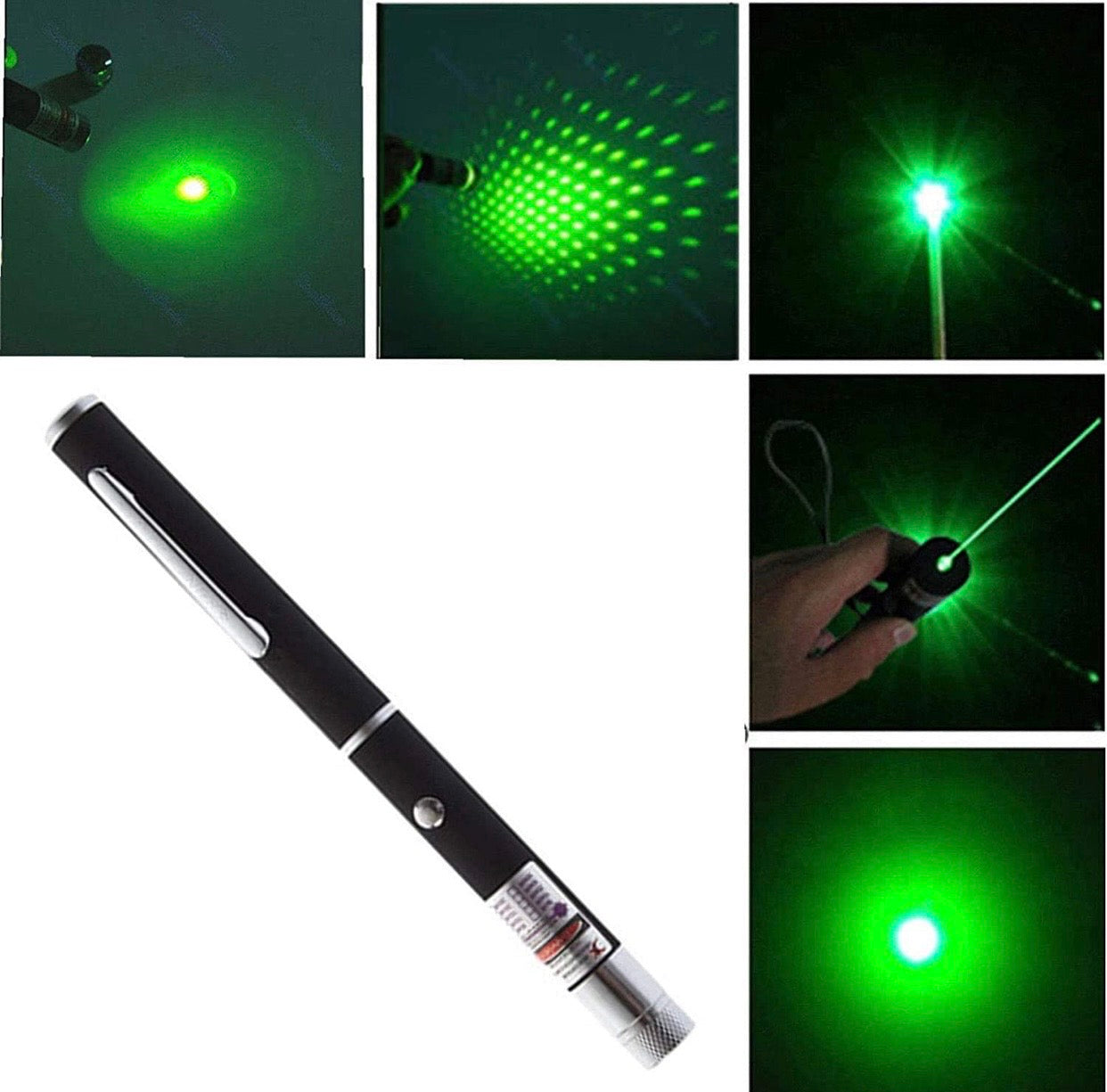 Green USB Rechargeable Laser Light ! Laser Pointer | Long Range Powerful Laser Light | Adjustable Mode Disco Light for Room ! 2000 Mtrs Laser Pen ! Suitable for Camping, Hiking (Green)