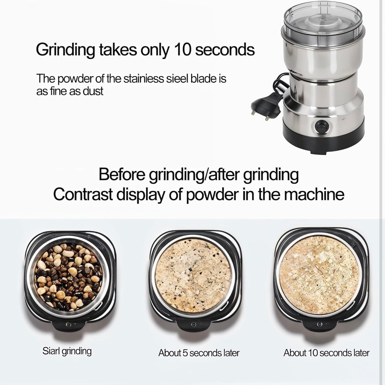 Multifunction Smash Machine Household Electric Cereals Grain Grinder Coffee Bean Seasonings Spices Milling Ultra Fine Dry Food Powder Machine