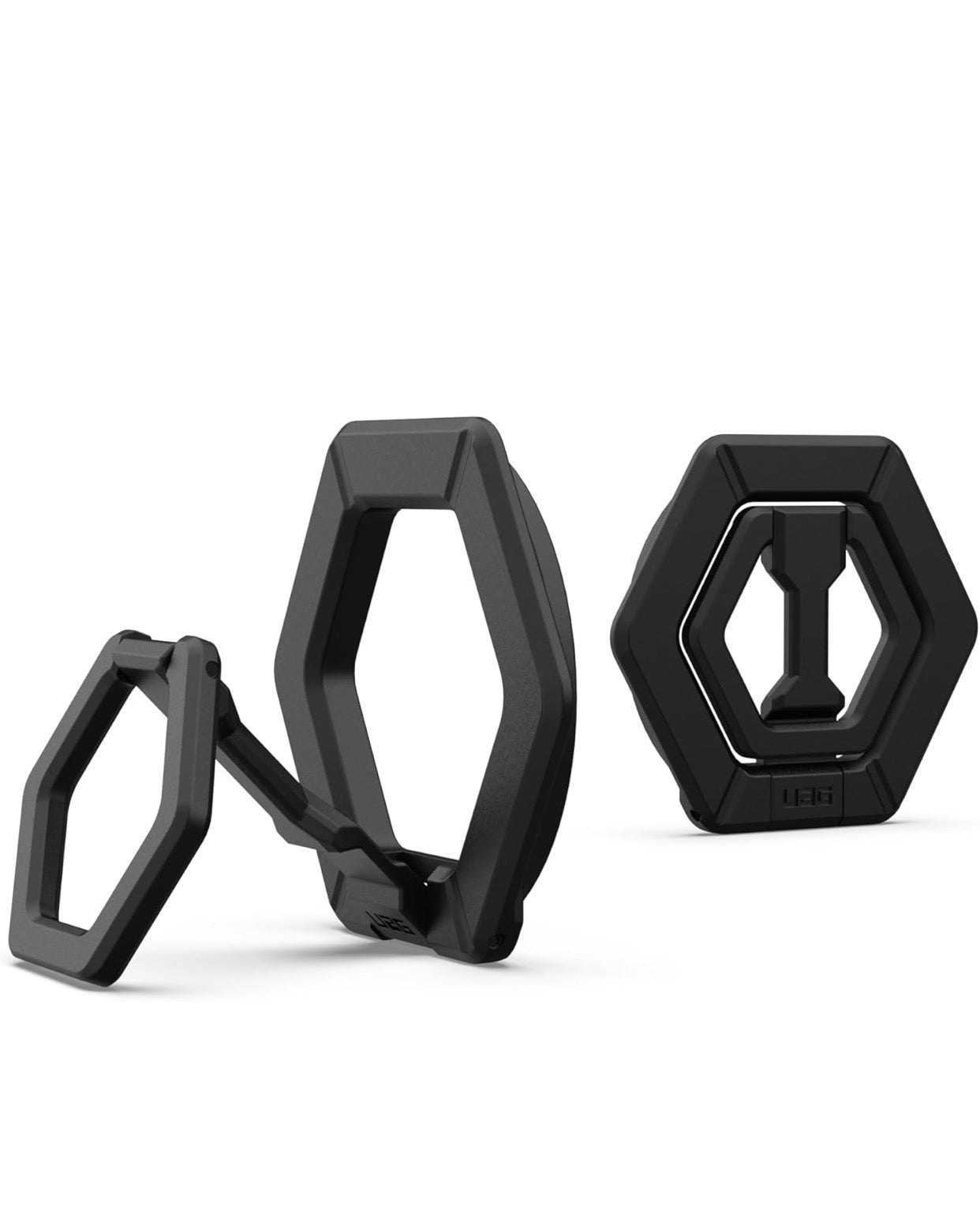 Magnetic Phone Ring Stand Compatible with Mag-Safe Magnet, Removable Metal Finger Ring Grip & 360 Rotation Adjustable Kickstand for iPhone 16/15/14/13, Galaxy S24/S23/S22 - Black