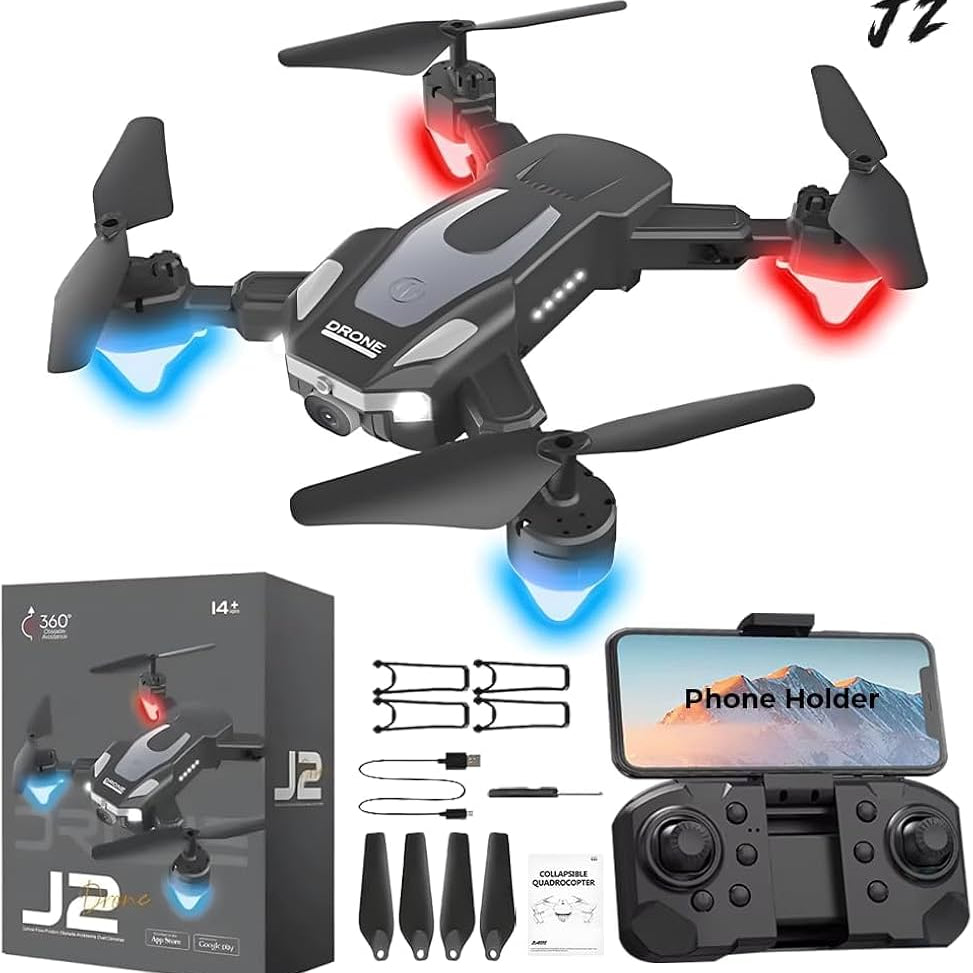 J2 Drone - Foldable Dual Camera Drone with HD Double Camera,