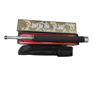 Personal Safety Stick with Nylon Bag, Adjustable Length, Stainless Steel, Black | Expendable Multi utility Tool I Self Defence Rod I Personal Stick Safety for Men and Women