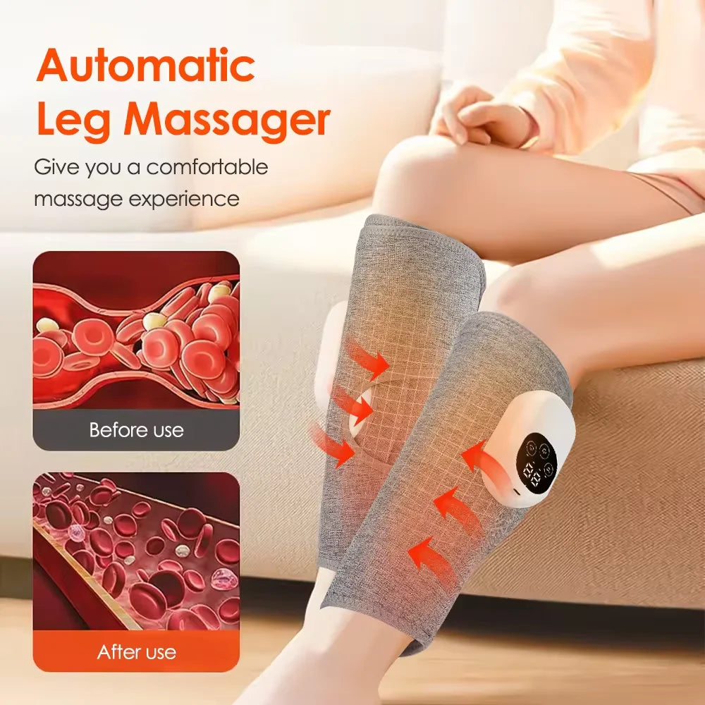 Leg Massager,Calf Massage Machine,3 Air Circulation Squeeze Massage,Heating Mode,Relax Calf Muscles,Relieve Pain,1Pair,Piece | Multicolor