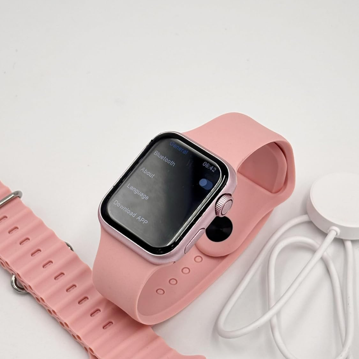 X10  ladies Mini Smartwatch – very small watch 1.72 Infinite Display, Sleek & Compact Design, Advanced Fitness & Health Tracking, Heart Rate Monitor, Stylish & Comfortable All-Day Wear (Pink/Black)