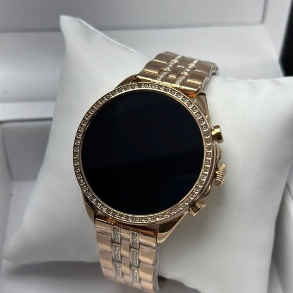 Round Rose Gold Gen 9 Dia mond Edition Smartwatch Smartwatch (Rose Gold Strap, rjmobil01