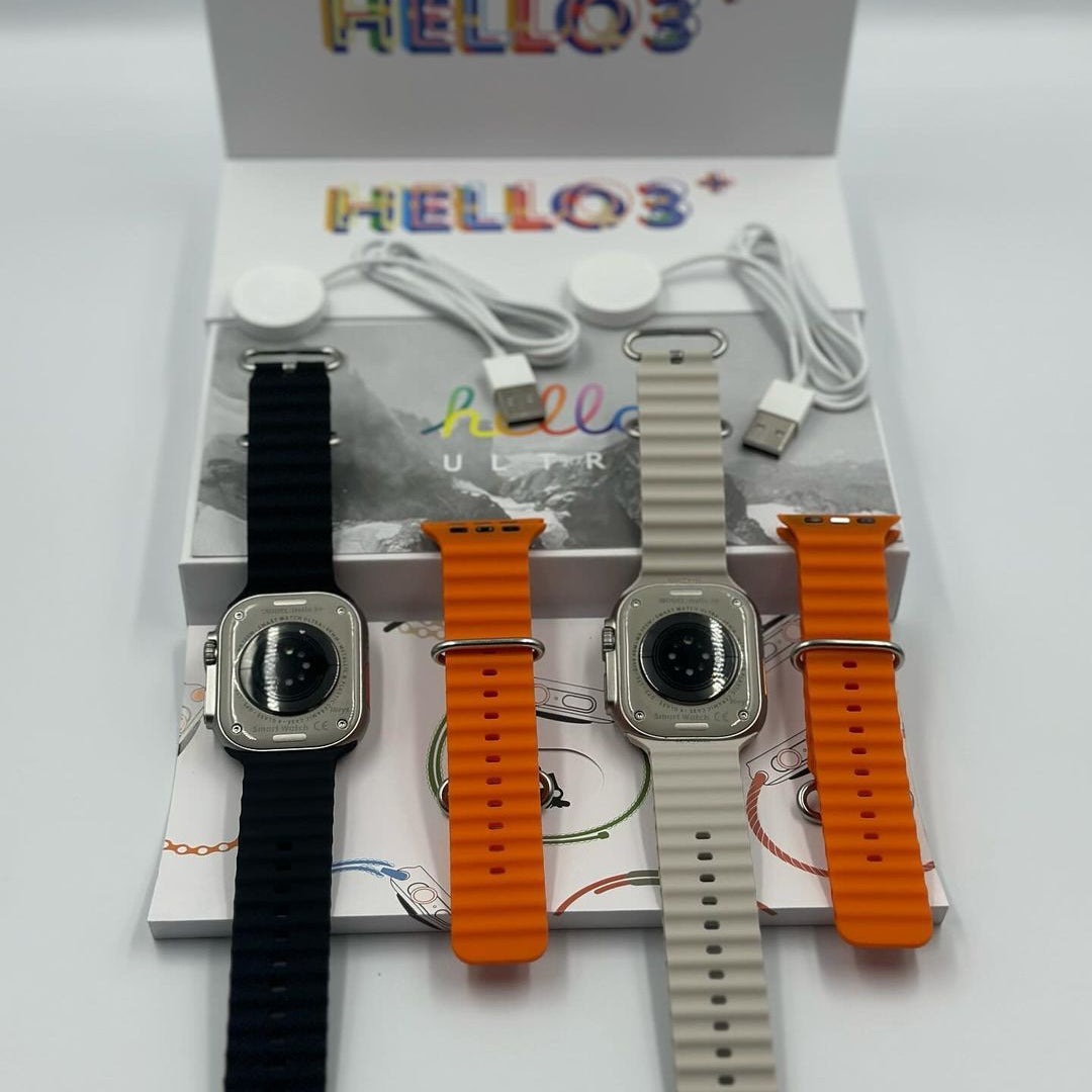 Hello Watch 3 Plus Ultra Smart Watch Men AMOLED NFC Compass Smartwatch Always on Display 4GB ROM Local Music for Android IOS New Hello watch 3 +