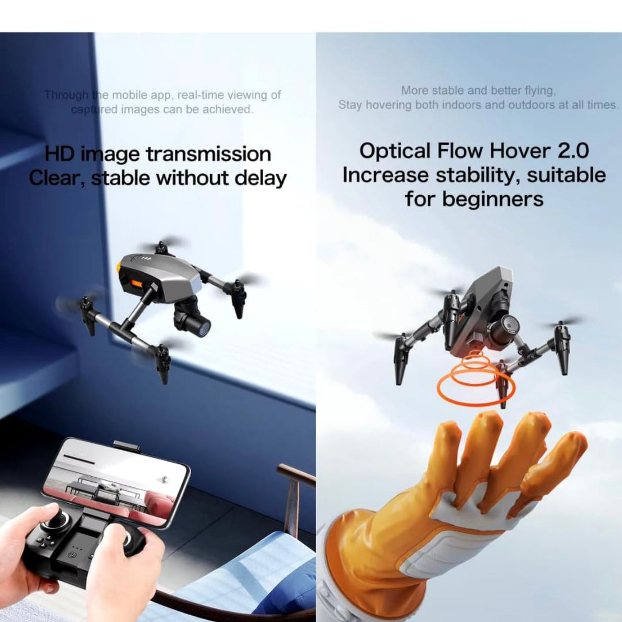 XD1 DRONE Drone-with-1080P-Camera-One-Key-Take-Off-Land-4K