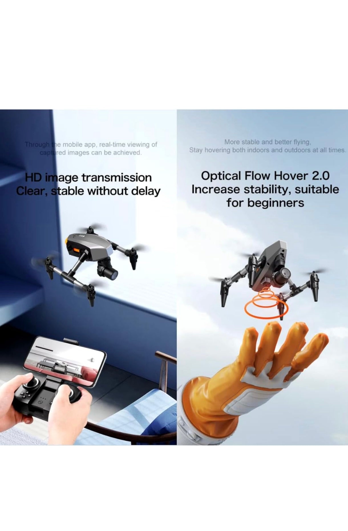 XD1 DRONE Drone-with-1080P-Camera-One-Key-Take-Off-Land-4K