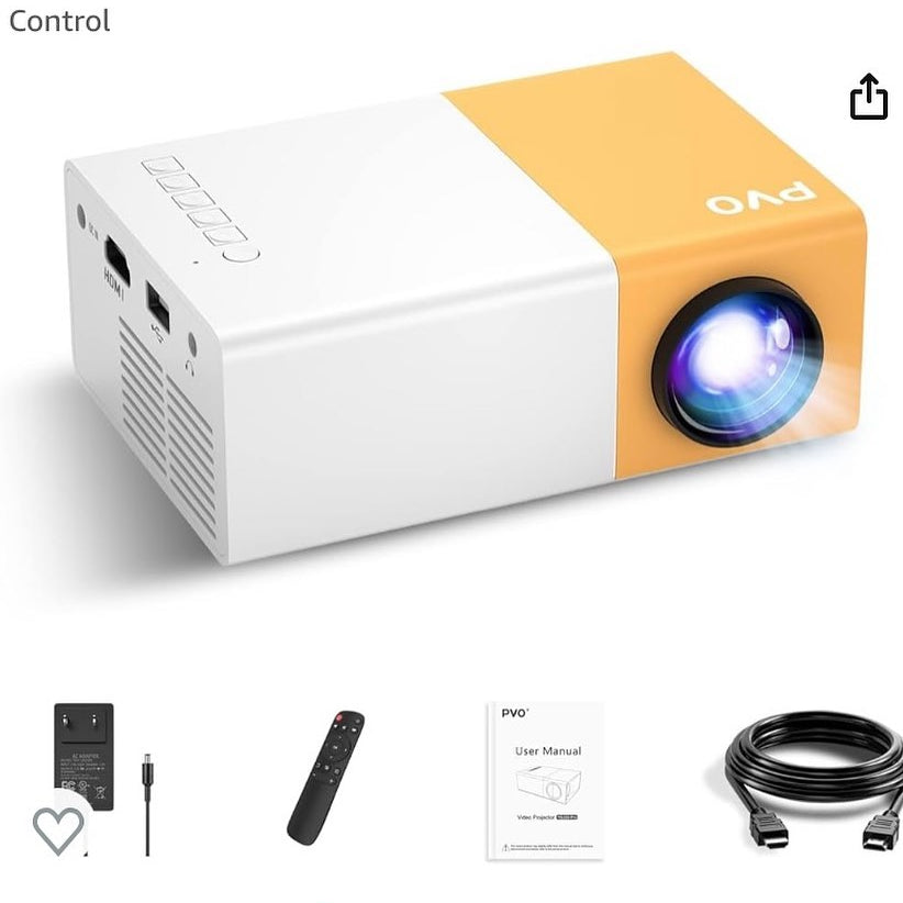 Mini Portable (600 Lumens Video 1080P)High Resolution LED Projector YG-300