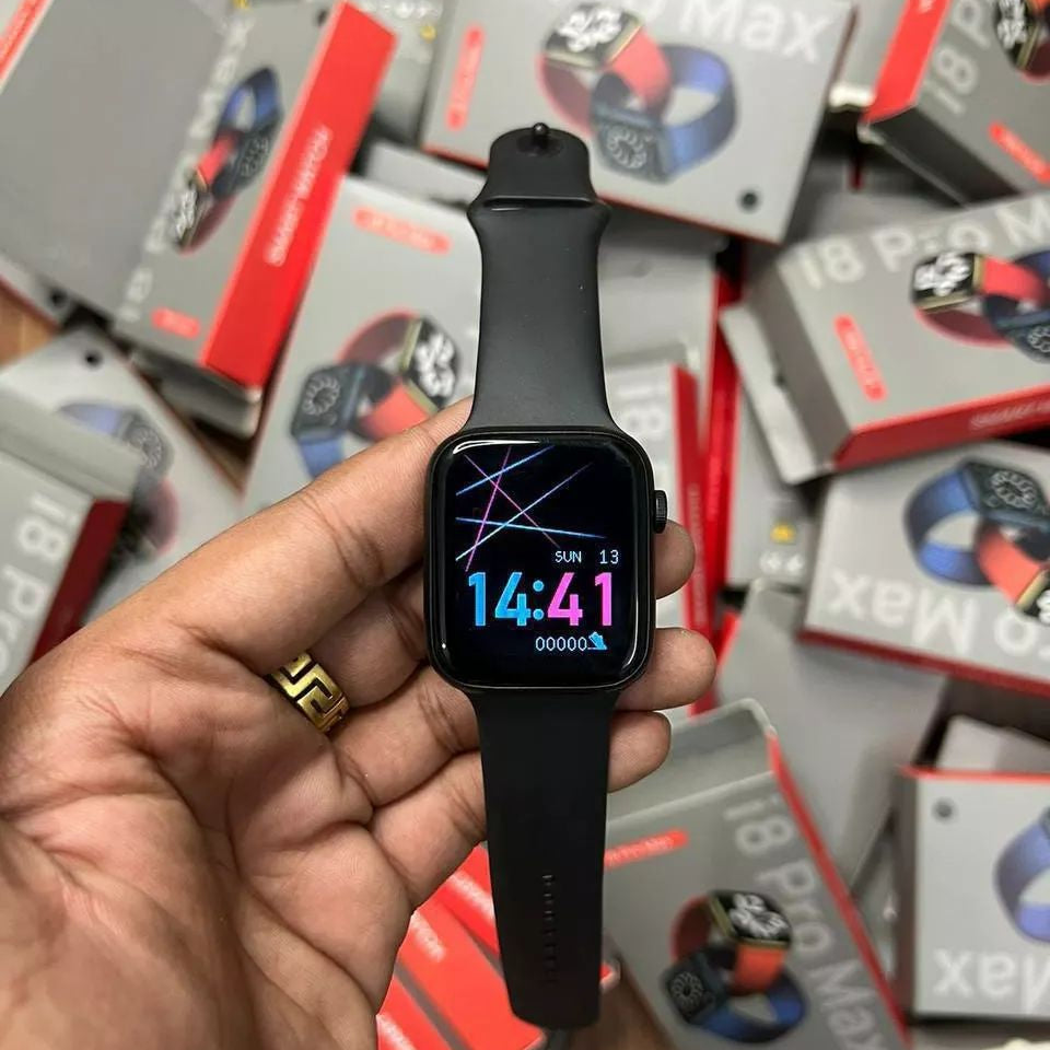 i8 Pro Max Full Touch Screen Bluetooth Smartwatch with Activity Tracker Compatible with Android & iOS Smartphones