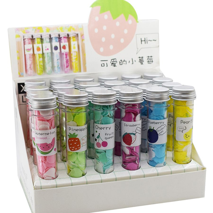 Disposable Tube Paper Soap in Flavour Design Tube
Shape Plastic Bottle for Travel (Set of 5)