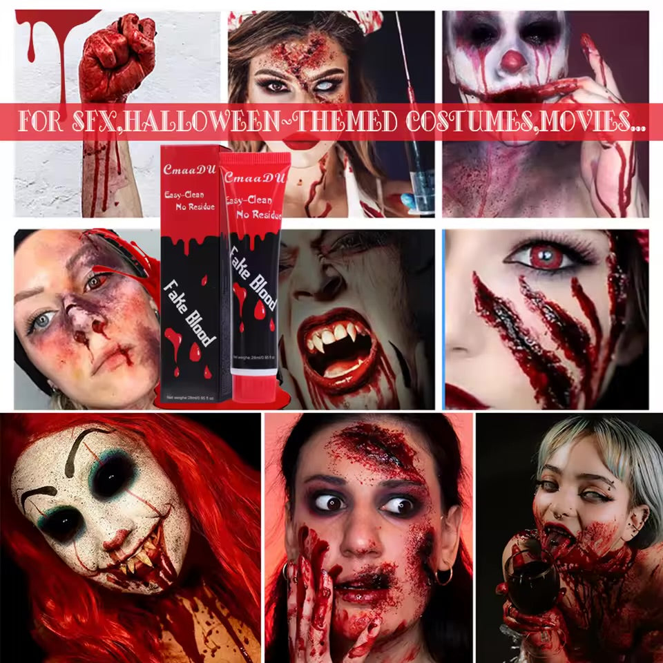 1 Piece Body Paint Fake Blood Face Make Up Scary Halloween Wound Bruises Fake Scars for Cosplay Makeup Fancy Carnival