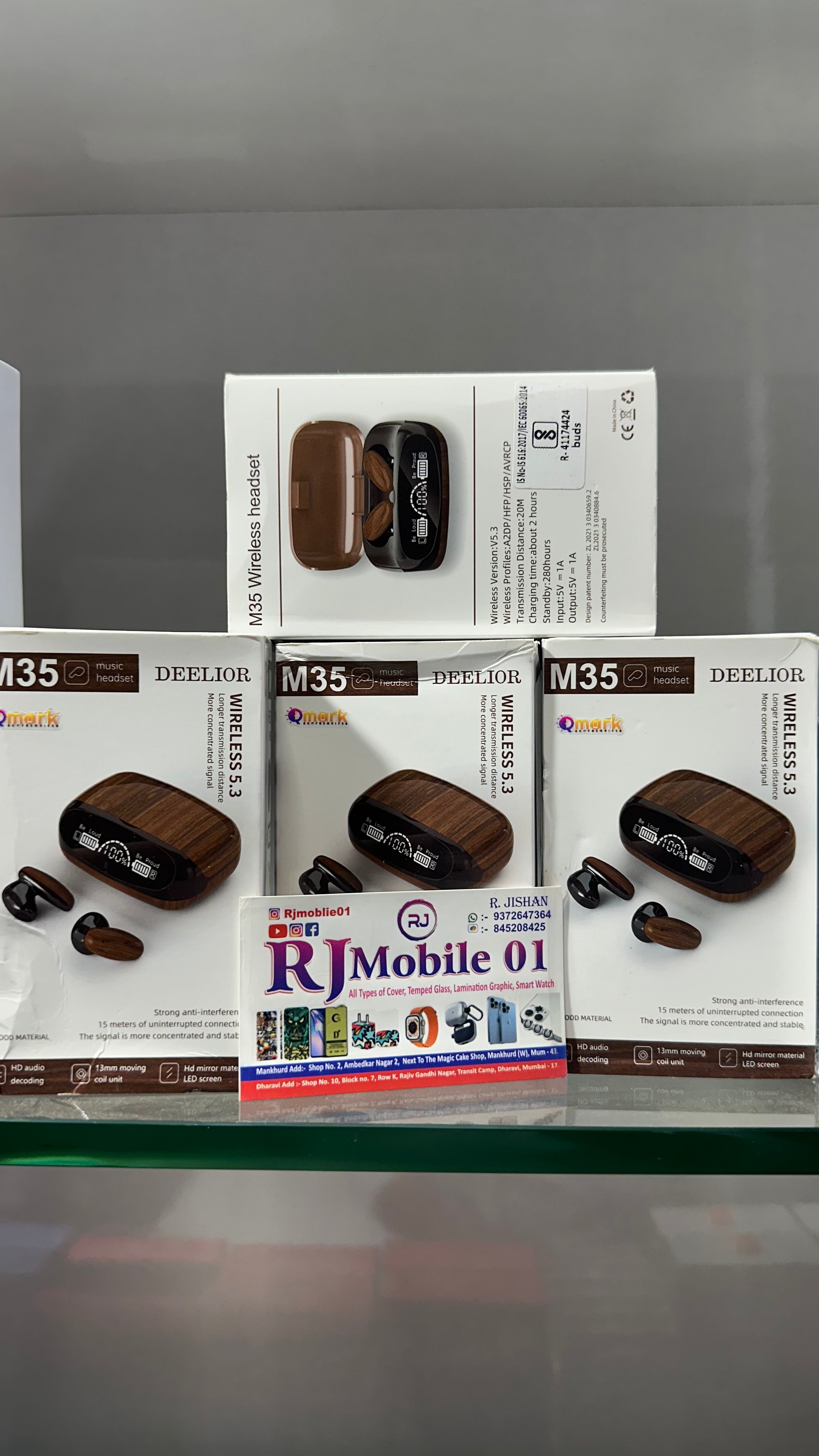 M-35 Bluetooth Wireless Earphones with 13mm Drivers, 50  with power bank