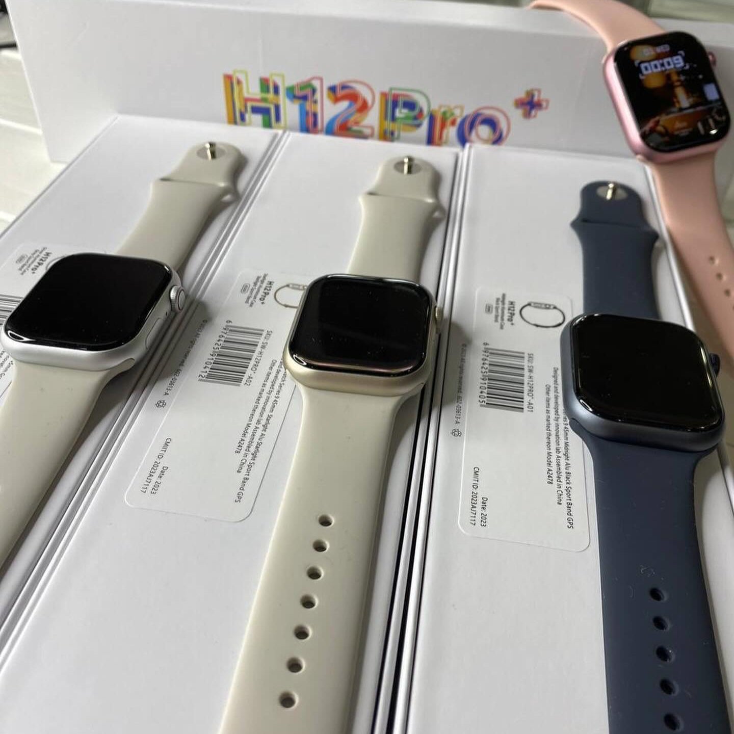 H12 Pro Plus AMOLED Smart Watch 4GB ROM Men 45mm Local Music Recording hello ￼