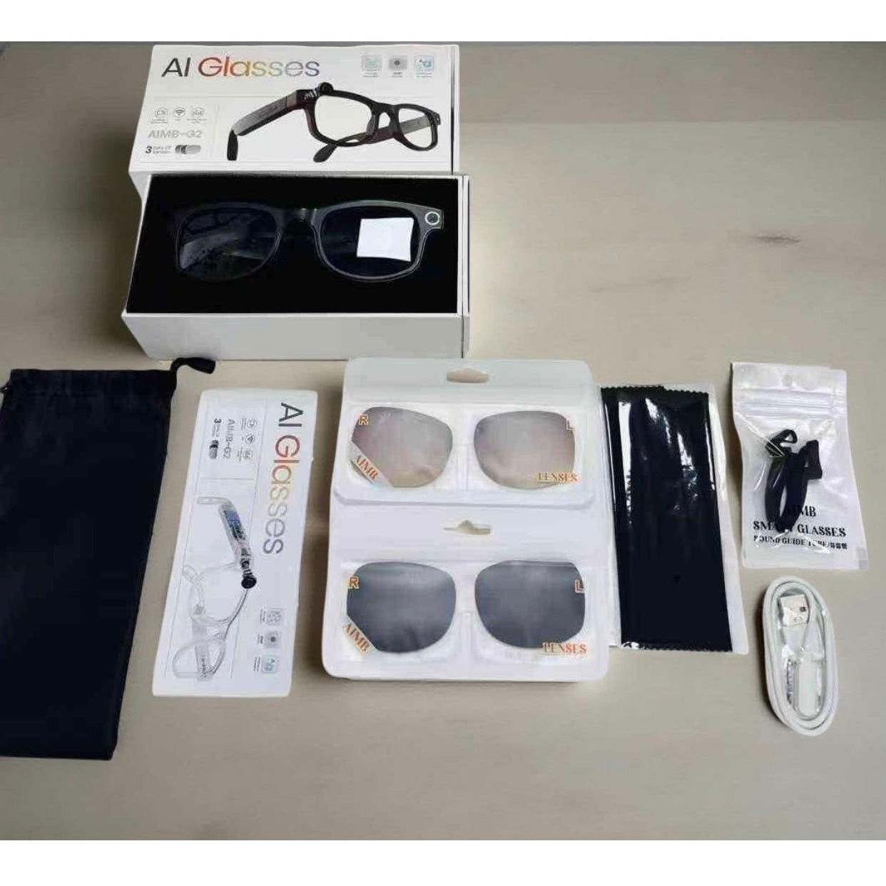 AI Video Smart Glasses for Men & Women- 8MP HD Video Recording Camera, Bluetooth Audio/Calls, Voice Assistant for Outdoor Sports & Driving