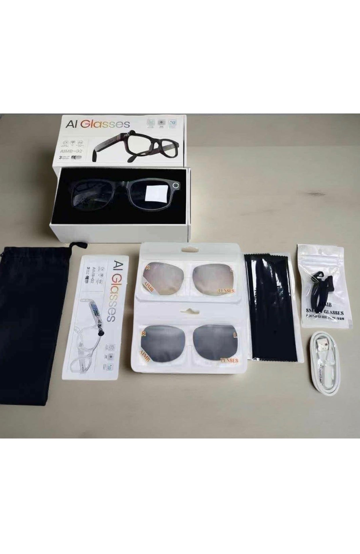 AI Video Smart Glasses for Men & Women- 8MP HD Video Recording Camera, Bluetooth Audio/Calls, Voice Assistant for Outdoor Sports & Driving