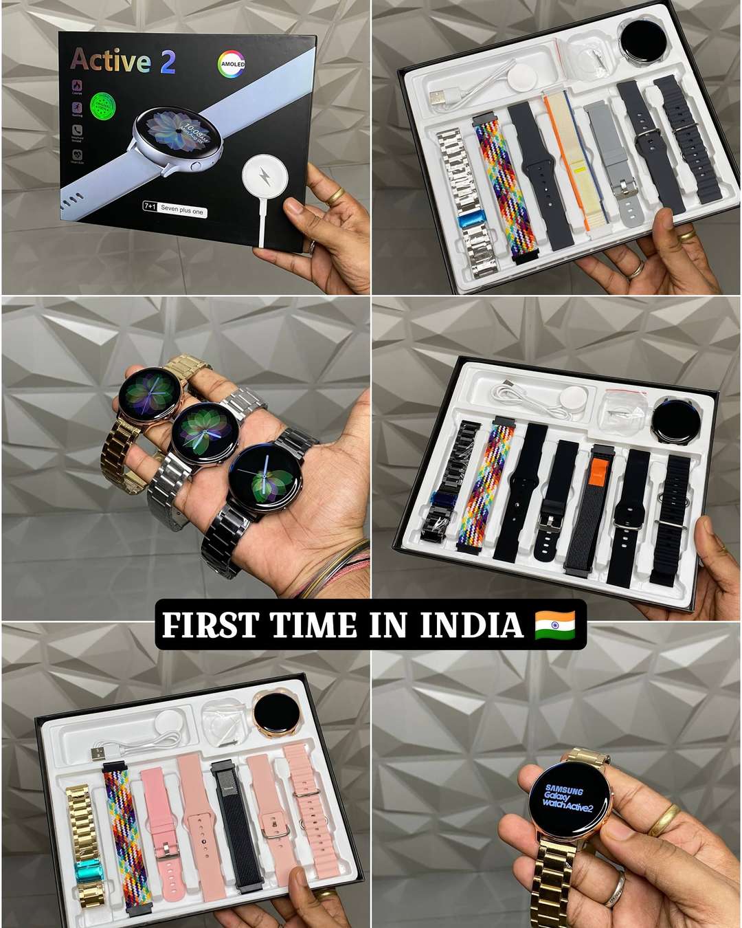 Samsng galxy active 2 seven strap combo watch