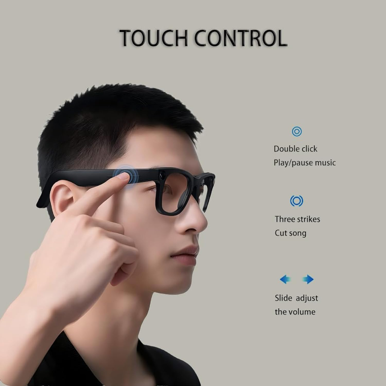 4K Camera Glasses, AI Smart Glasses with Real-Time Translation & Voice Assistant, 2 Lens Set (Blue Light Filter/Black Lens) for Outdoor,Work,Travel, Business