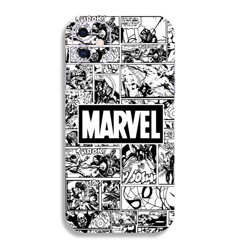 Marvel  Black Comic Mobile Skin Wrap