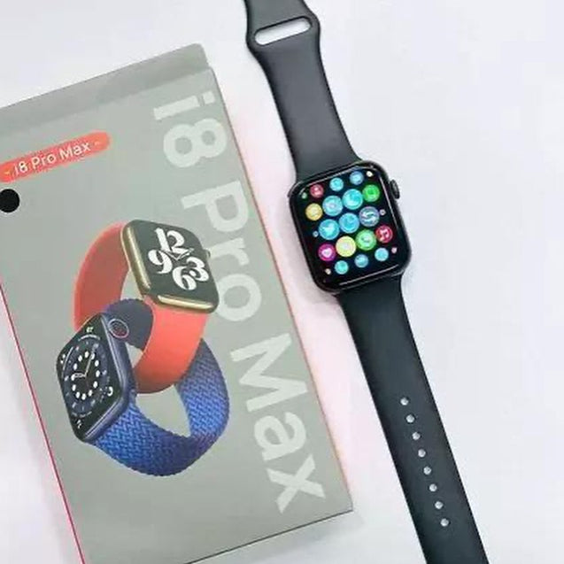 i8 Pro Max Full Touch Screen Bluetooth Smartwatch with Activity Tracker Compatible with Android & iOS Smartphones