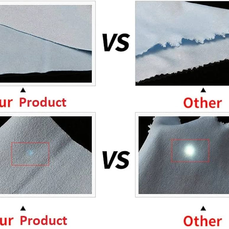 Microfiber Cleaning Cloths for Eyeglasses, Camera Lens, Cell Phones, Laptops, LCD TV Screens and More Electronics (6 x 7 Inch) (Multicolor) (Pack of 5)