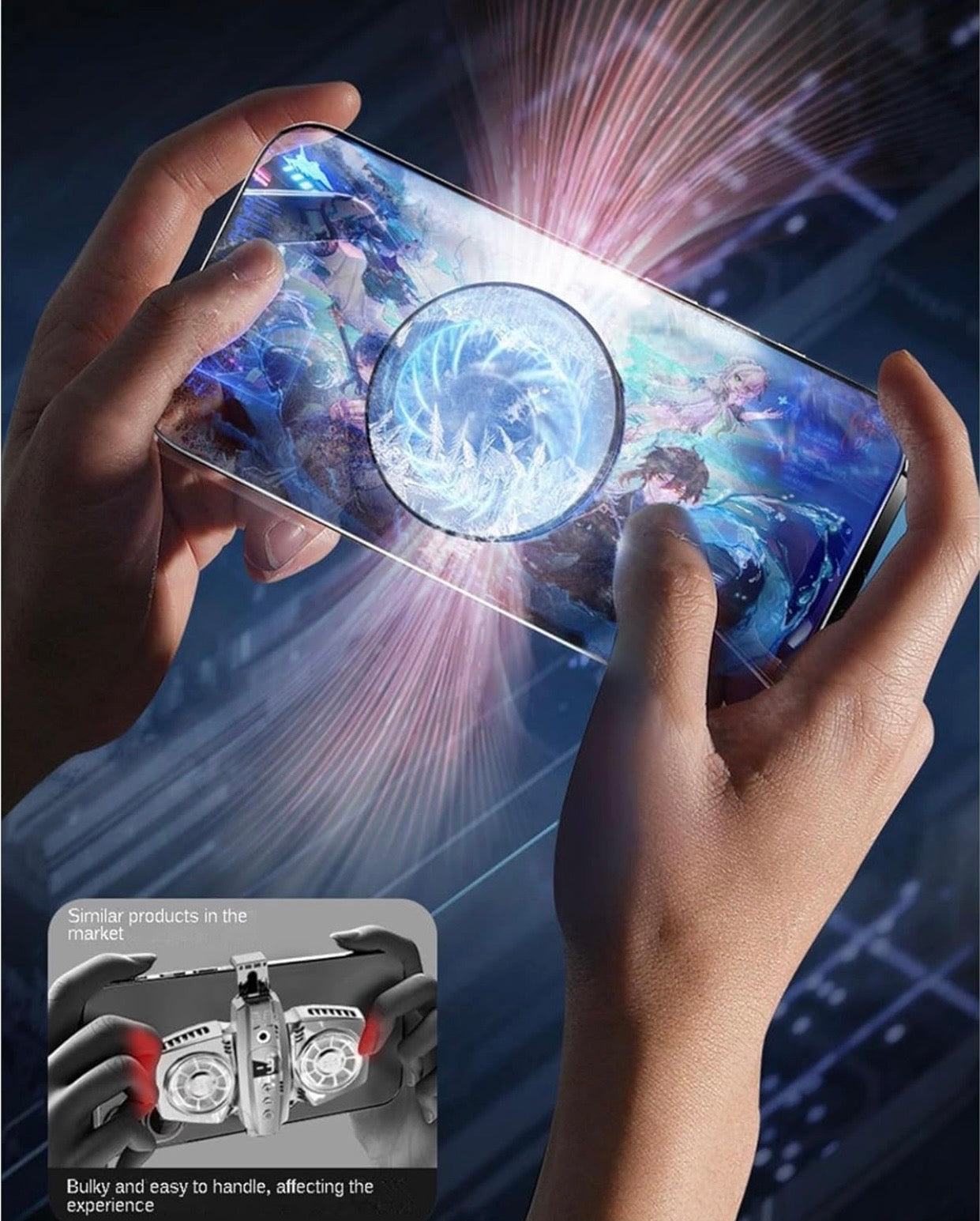 Cubonic SL-17 Magnetic Cell Phone Cooling Fan Semi-Conductor Cooling Chip, Universal Phone Semiconductor Radiator for Android/Mobiles Phones.