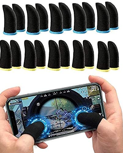 Material: Made of conductive fiber and spandex Sensitive Operation:The blend of copper fiber and conductive fiber makes the finger sleeve set more conductive, more sensitive to manipulation, and more precise touch of playing games. This phone gaming fingertip gloves are breathable and moisture wicking, which can provide a good touch feeling.