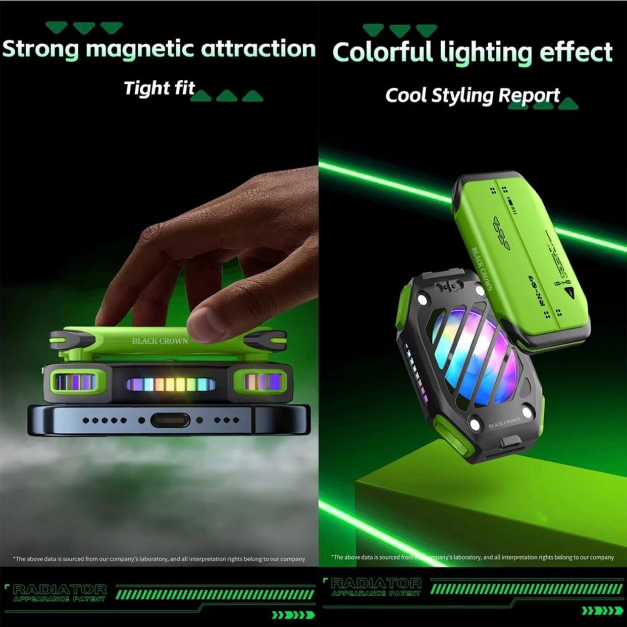 Magnetic Phone Cooler & Holder with Removable Battery | 7-Speed Semiconductor RGB Gaming Refrigeration | Portable External Radiator for Cooling Device and Smooth Working.
