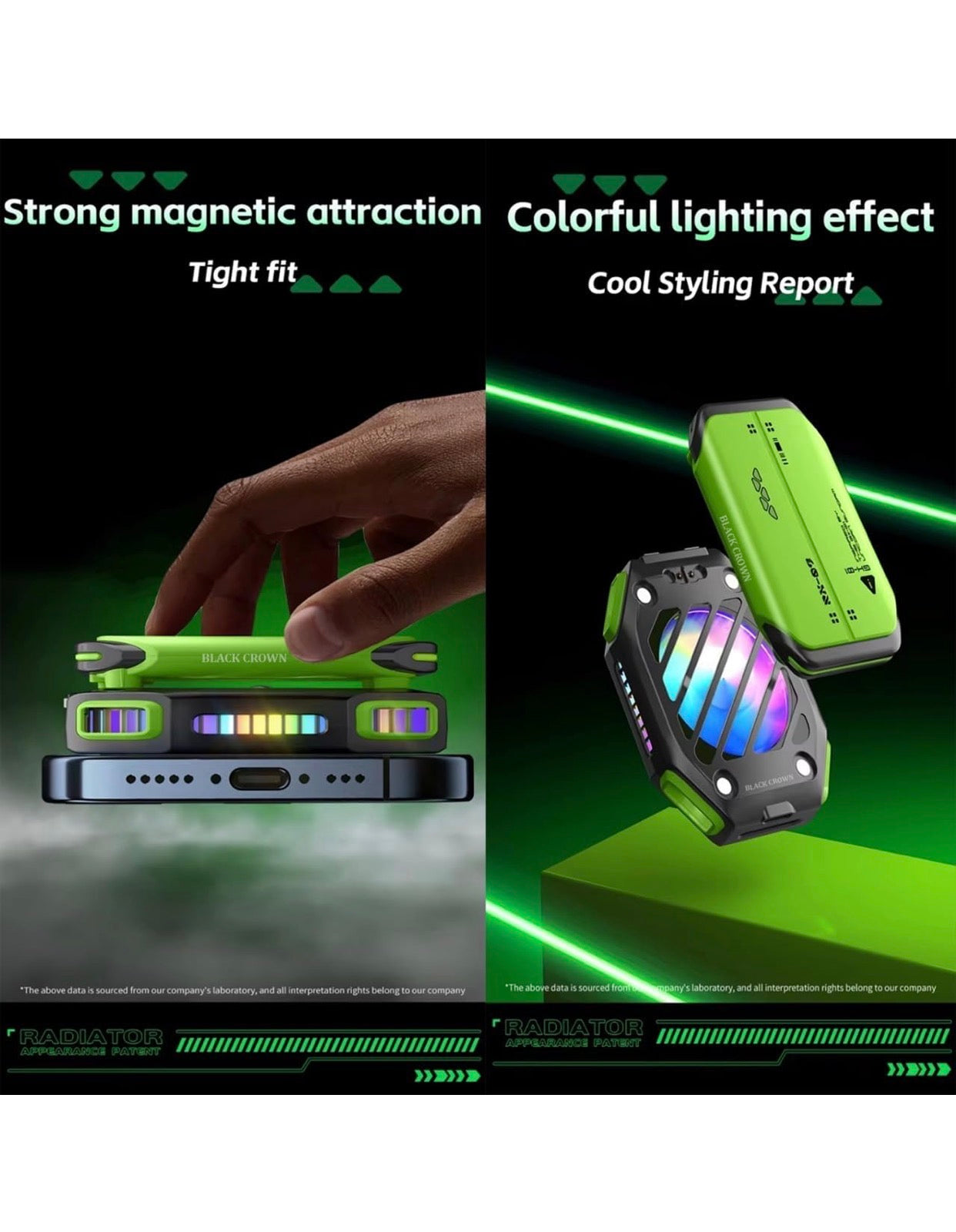 Magnetic Phone Cooler & Holder with Removable Battery | 7-Speed Semiconductor RGB Gaming Refrigeration | Portable External Radiator for Cooling Device and Smooth Working.