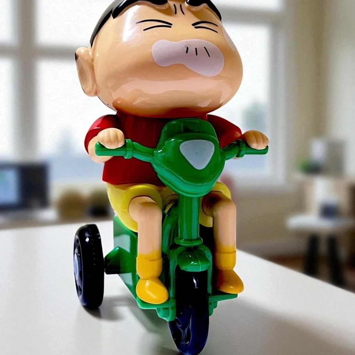 Cartoon Action Figure on Tricycle | Cute Shinchan Toy for Kids | Collectible Anime Figure | Shinchan Bike Toy Gift for Boys & Girls
